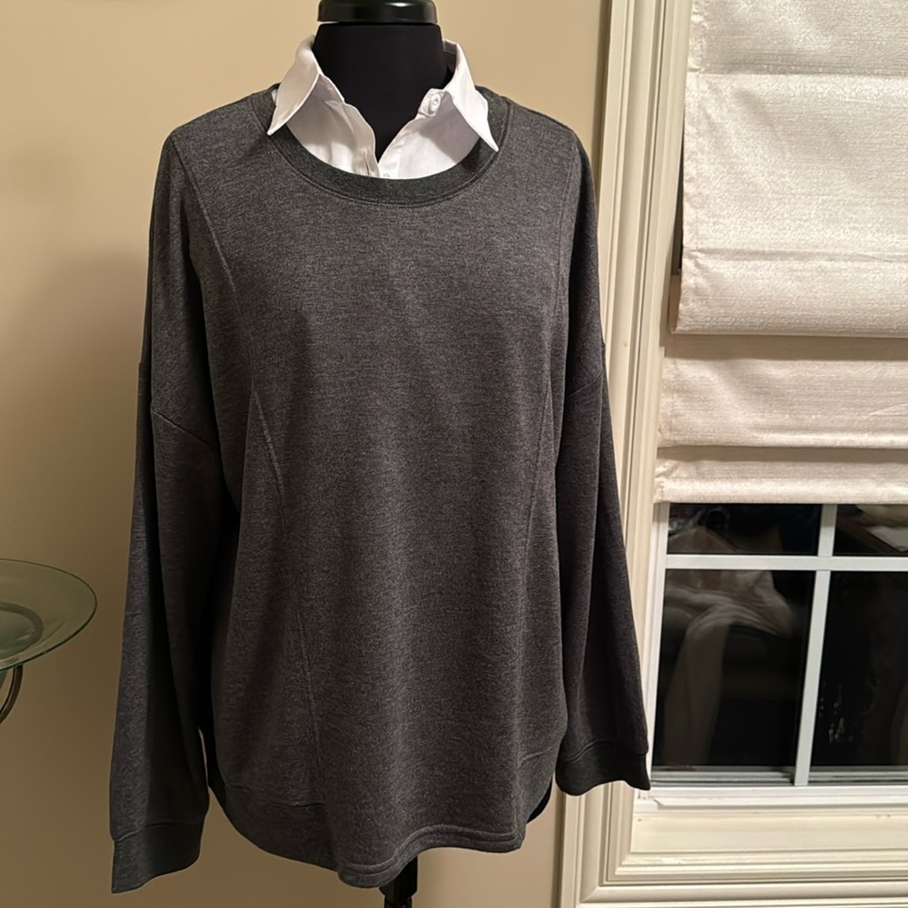 NWT 2 PC Cotton Bleu charcoal gray lounge set w/pockets - XL Nice soft material